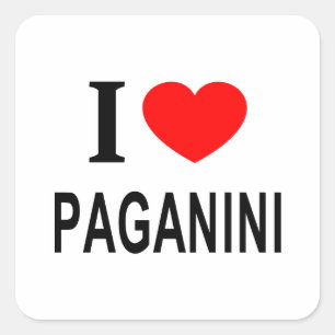 I ❤️ PAGANINI I LOVE PAGANINI I HEART PAGANINI SQUARE STICKER