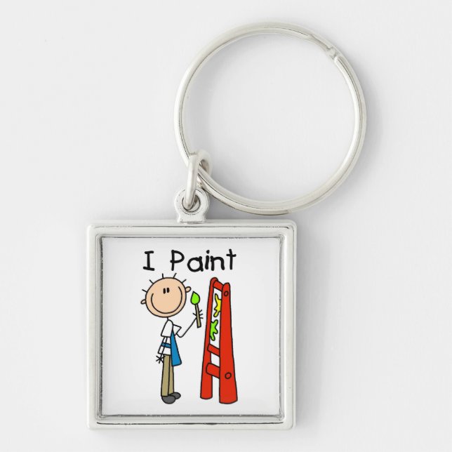 I Paint Keychain (Front)