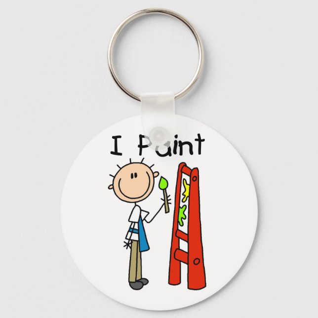 I Paint Keychain (Front)