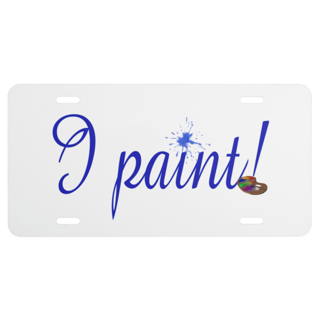 I paint License Plate Zazzle