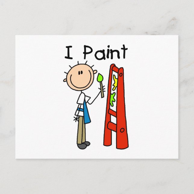 I Paint Postcard (Front)
