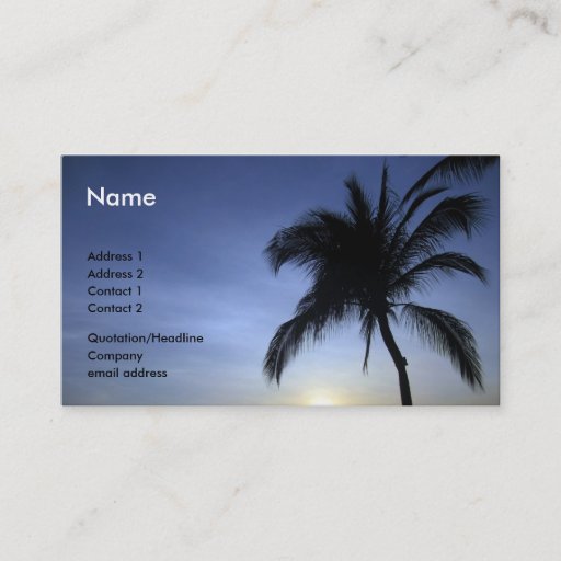 Customizable i palm business card templates
