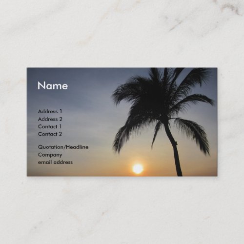 i palm sun business card