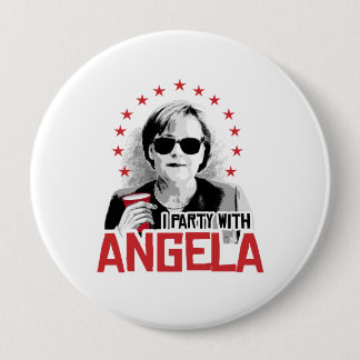 I Party with Angela - - Button
