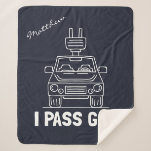 I Pass Gas Eco Electric Car Gag Sherpa Blanket