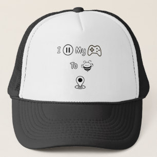 I Paused My Game To Be Here - Funny Kids Edition Trucker Hat