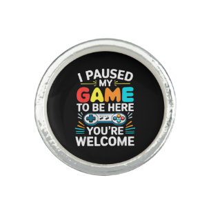 I Paused My Game To Be Here Shirt Men Women Kids V Ring