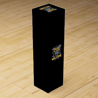 I Paused My Game To Be Here Welcome Gamer Gift Wine Box