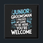 I Paused My Game Wedding Party Bow Tie Cute Junior Magnet<br><div class="desc">I Paused My Game Wedding Party Bow Tie Cute Junior Groomsman</div>