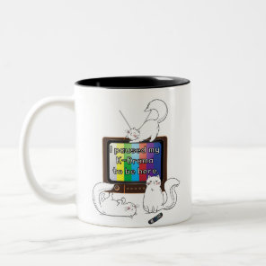 I paused my K-Drama to be here. Personalize it. Two-Tone Coffee Mug