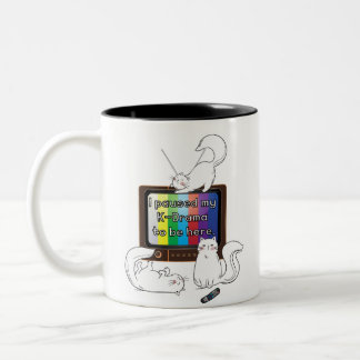 I paused my K-Drama to be here. Personalize it. Two-Tone Coffee Mug