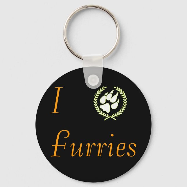 I Paw Furries Keychain (Front)