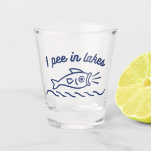 I Pee In Lakes Funny Shot Glass
