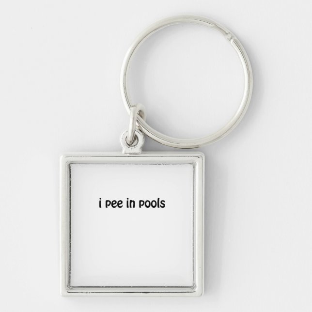 I Pee In Pools Keychain (Front)