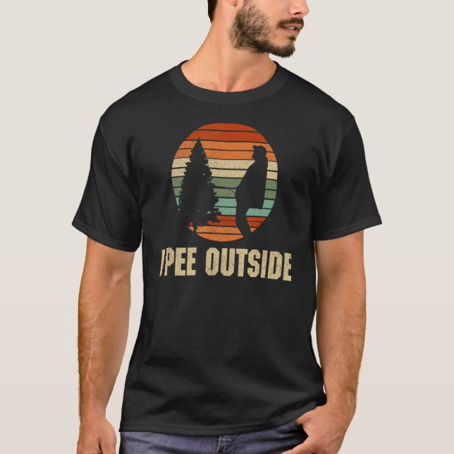 I Pee Outside I Love Peeing Outside Funny Camping  T-Shirt (Front)