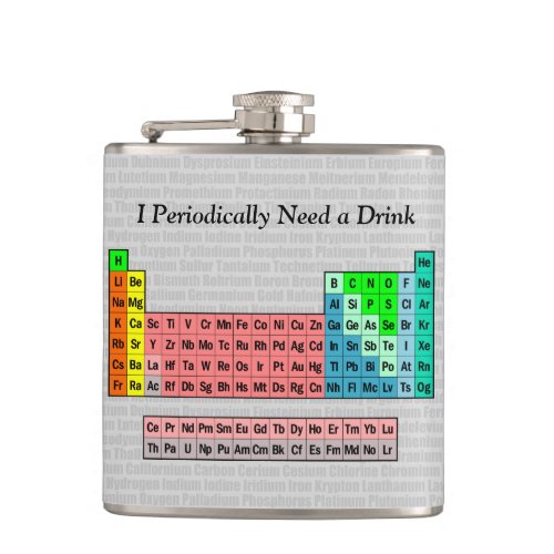 I Periodically Need a Drink_ 2016 Periodic Table Flask