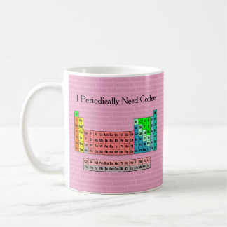 I Periodically Need Coffee- Periodic Table Coffee Mug