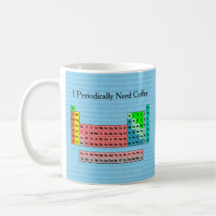 I Periodically Need Coffee- Periodic Table Coffee Mug