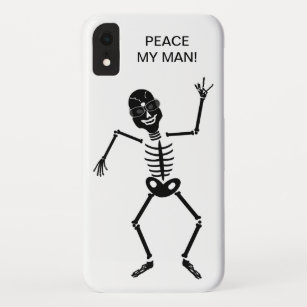 Skeleton Peace Sign iPhone Case