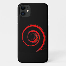 I Phone case with Red Spiral
