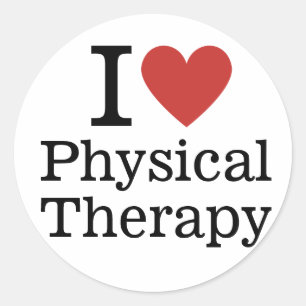 I ❤️ Physical Therapy for Students/Faculty CUSTOM Classic Round Sticker