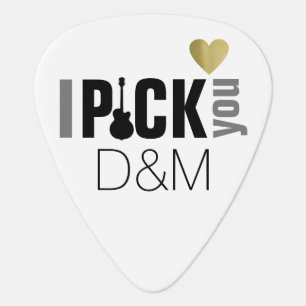 I pick you, love wedding couple initials