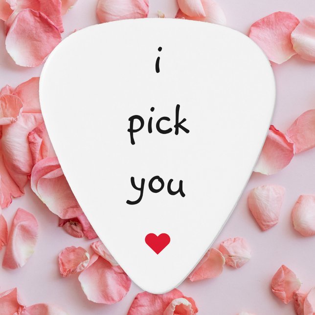 I Pick You New Love Heart Celluloid Guitar Pick (I Pick You New Love Heart Celluloid Guitar Pick)
