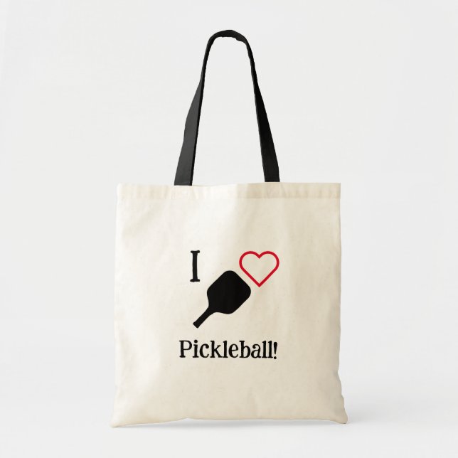 I ❤️ Pickleball! Tote Bag (Front)