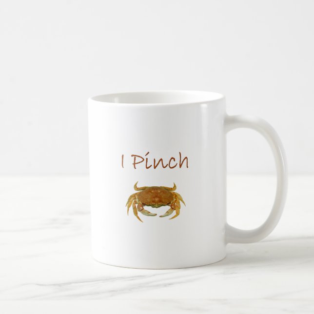 "I Pinch" Rock Crab Logo Coffee Mug (Right)