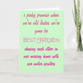 I Pinky Promise... Greetings Card by Missed_Approach at Zazzle