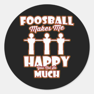 I Play at the Foosball Table Real Men dont spin Classic Round Sticker