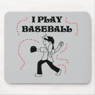 I Play Baseball- Girl Tshirts and Gifts Mouse Pad