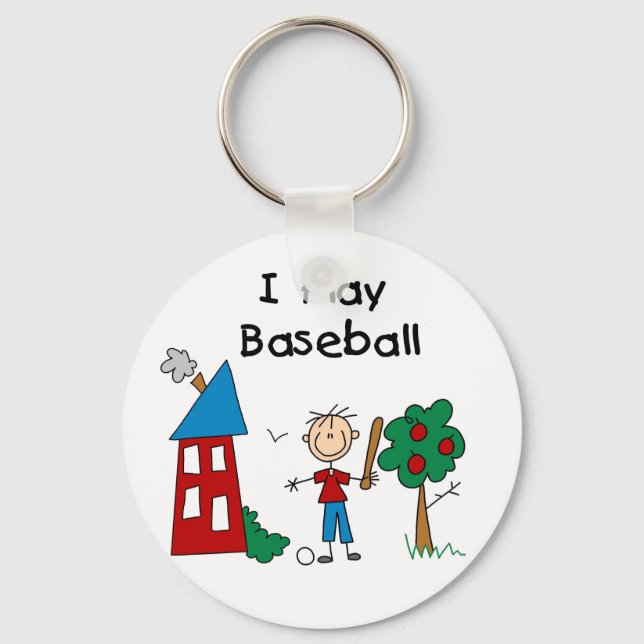 I Play Baseball Keychain (Front)