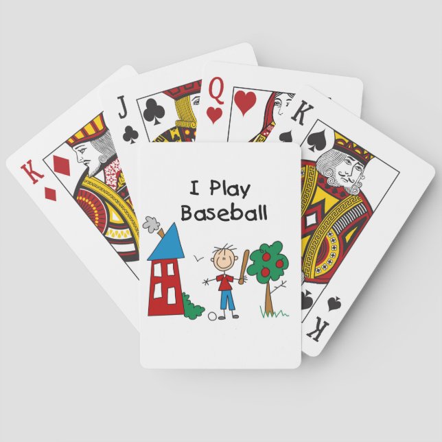 I Play Baseball Poker Cards (Back)