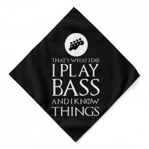 I Play Bass Funny Bass Guitar Bandana