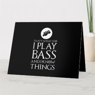 I Play Bass Funny Bass Guitar Card
