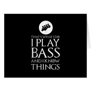 I Play Bass Funny Bass Guitar Cards