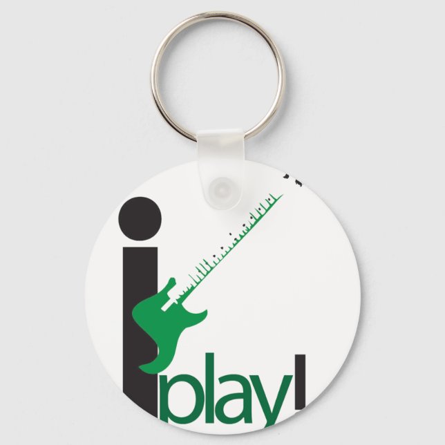 i play bass keychain (Front)