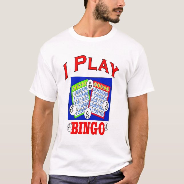 I Play Bingo logo T-Shirt (Front)