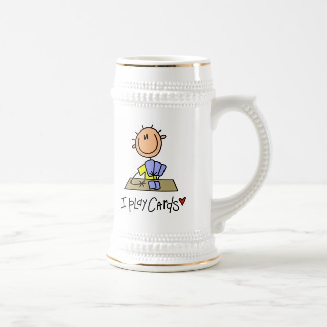 I Play Cards Beer Stein (Right)