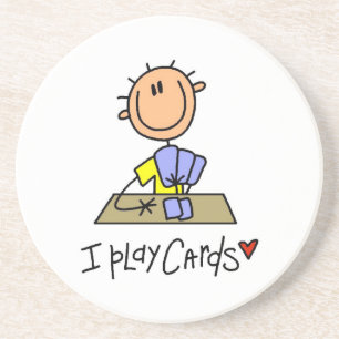 I Play Cards Drink Coaster