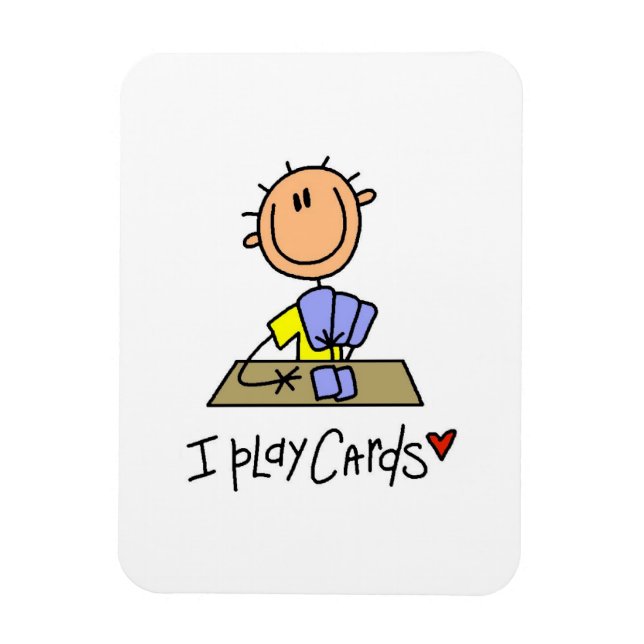 I Play Cards Magnet (Vertical)
