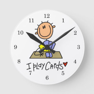 I Play Cards Round Clock