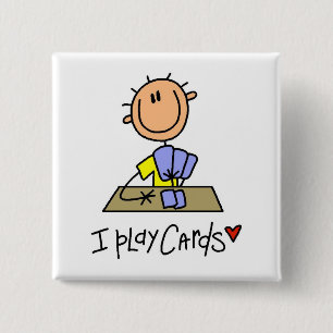 I Play Cards Tshirts and Gifts Button