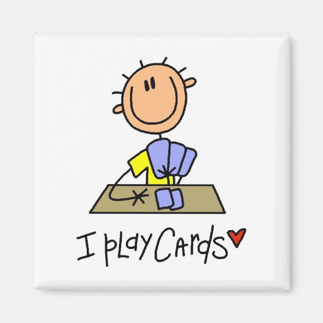 I Play Cards Tshirts and Gifts Magnet (Front)