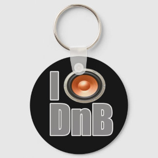 I PLAY DnB Drum and Bass music shirts and gear Keychain
