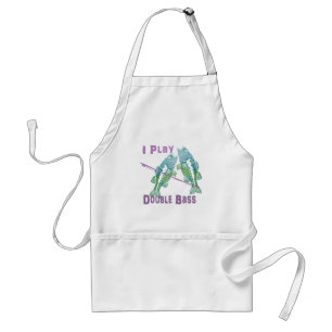 I Play Double Bass Fish Adult Apron