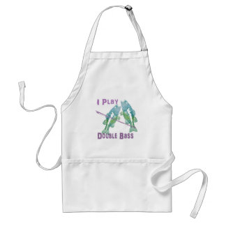 I Play Double Bass Fish Adult Apron