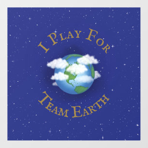 "I Play For Team Earth" Message of Unity Floor Decals