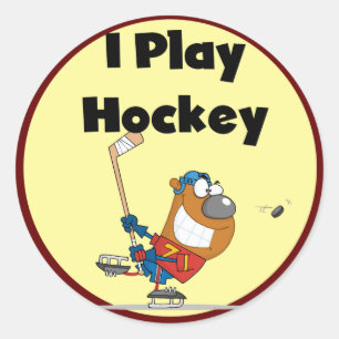 I Play Hockey Tshirts and Gifts Classic Round Sticker